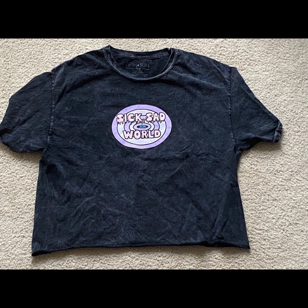 sick sad world crop top